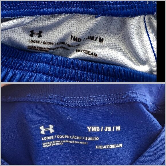 Under Armour Stephen Curry Matching Top & Shorts Blue & Gold Boys size 8-9 - Picture 5 of 8